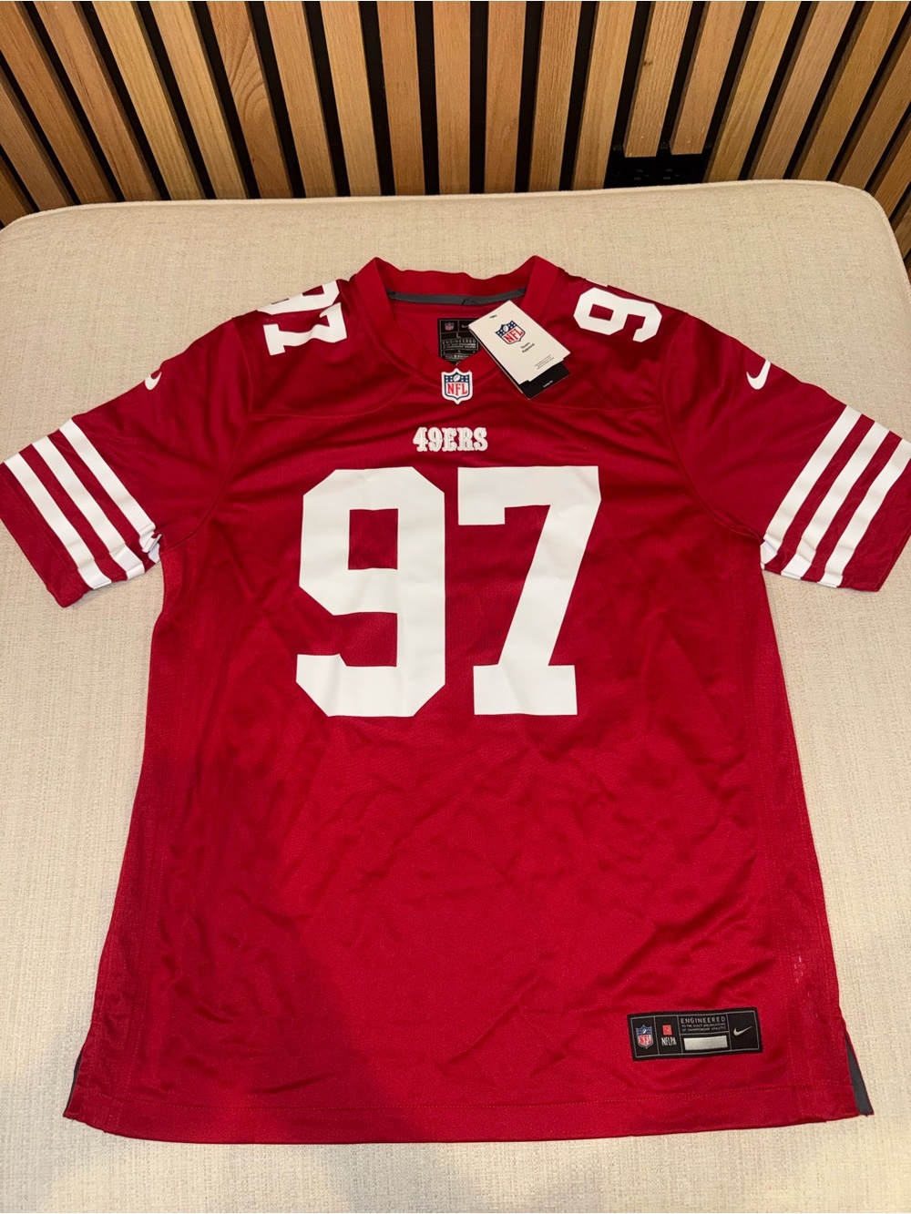 NEW! Men’s San Francisco 49ers Nick Bosa Nike Scarlet Player Game Jersey